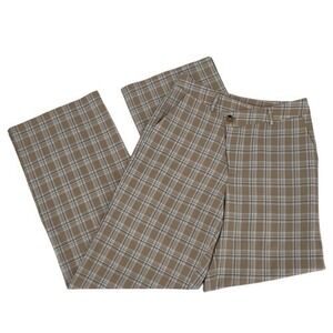 Princess Polly‎ Glenn Plaid High Waist Split Hem Pants 8